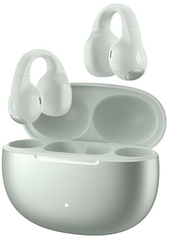 Edifier Open-Ear True Wireless Ohrhörer, Bluetooth 5.4 mit 28 Stunden, AI-Mikrofone mit Geräuschunterdrückung, Multipoint-Verbindung und IP56-Leichtgewicht fürs Fitnessstudio – Grün