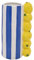 Hestia Vaso Limone Con Strisce Blu - Vaso in Ceramica Stile Mediterraneo per Fiori Freschi o Finti Arredamento Casa Limone - Altezza 21 cm x Larghezza 11 cm