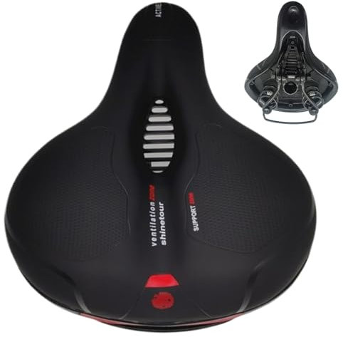Mountain Cycling Seat, Soft Saddle for Indoor and Outdoor Cycling, Shock Absorption Waterproof Cushion, Non-Slip Bike Seat for Men & Women Riders, 1 Piece
