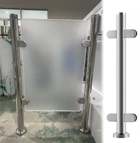 Poteau de garde-corps en verre avec pince, kit de balustrade en acier inoxydable pour système sécurisé de garde-corps d'escalier intérieur ou extérieur