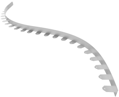 FIVMEN Rasenkante Beeteinfassung Metall Beetumrandung Mähkante Verzinkt mit 50 Erdanker Flexible Beetbegrenzung Rasenbegrenzung Silber, 100x5 cm 10 Stück