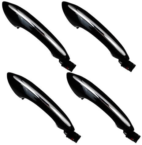 YananAC 4 Stück Schwarz Türaußengriff Vorne Hinten Links Rechts Ersatz Türgriff 51217231931 für 5er F07 F10 F11 6er F06 F12 F13 7er F01 F02 F03 F04 Türgriff Außen 51217231932 51217231933