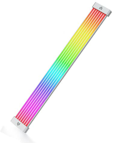 Sxhlseller Cable de Fuente de Alimentación de PC ARGB, Cable de PSU RGB Sincronizado de 3 Pines de 5V con Rayas LED para Placa Base de 24 Pines y 8 Pin GPU GPU GRACKICS PC Case, 44 Cuentas