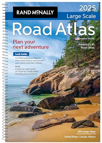 Rand McNally Road Atlas Large Scale 2025: United States, Canada, Mexico (Rand McNally Large Scale Road Atlas USA)