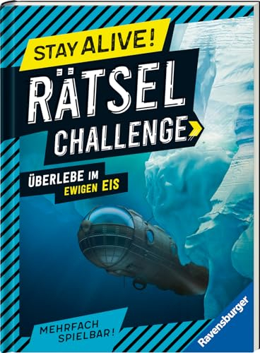 Ravensburger Stay alive! Rätsel-Challenge - Überlebe im ewigen Eis - Rätselbuch für Gaming-Fans ab 8 Jahren
