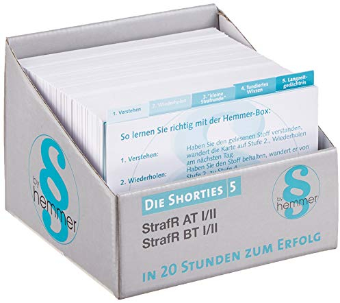 Shorties Box 5: Strafrecht AT I/II, BT I/II: Karten (Karteikarten - Strafrecht)