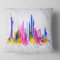 Design Art CU6536-18-18 Silhouette Overlay New York Cityscape Throw Kissen und Kissenbezug für Wohnzimmer, Sofa Dekokissen, Polyester, 18 in. x 18 in