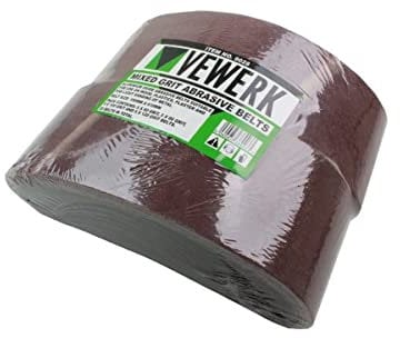 VEWERK 20 Mixed Grit Sanding Belts 610mm x 100mm 60 80 100 120 Grit 9028