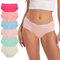 INNERSY Damen Unterhosen Baumwolle Hipster Unterwäsche Sport Rosa Pantys 6er Pack (M, Brights)