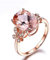 Bishilin Hochzeit Ring Damen 750 Rotgold Schmetterling mit Morganit 2.56ct Verlobungsring für Frauen Trauringe Diamant Gr. 61 (19.4)