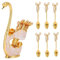 Teelöffel Gold, Kaffee Dessert Löffel Set, Schwan Basishalter Löffel Organizer mit 6 Stück Kaffee Dessert Zucker Eislöffel