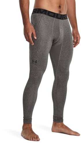 Under Armour Men's ColdGear Armour Leggings, Charcoal Light Heather (020)/Black, Medium