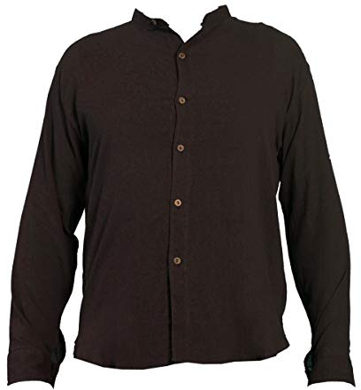 PANASIAM Sommerhemd Herren - leichtes Henley Shirt kragenlos - 3/6 Knöpfe | lässiges Baumwollhemd, Fischerhemd mit 3 Knöpfen oder durchgehender Knopfleiste für Alltag & Urlaub, 100% Baumwolle