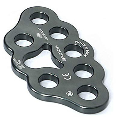 ANCLLO Placa de Aparejo 8 Agujeros Paw Descender Plate Multi Anchor Point Connector Gear para espeleología Escalada Rescate-Rescate Robusto y Duradero Placa de Aparejo de Pata