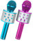 Wowstar Wireless Microphone, Karaoke Bluetooth Microphone for Kids Adults, Portable Toy Karaoke Mic Speaker Machine, Home KTV Player Support Android & iOS Devices for Party Singing(Blue & Violet)