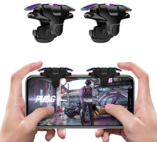 Newseego PUBG Déclencheur de jeu mobile, Déclencheur de téléphone PUBG L1R1 Style d'armure Déclencheur de jeu coloré Tirer des manettes de contrôle sensibles Bouton de jeu de tir