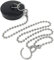 Smith’s® (36mm-38mm) Black Plug & Chain - Bathtub, Bathroom, & Kitchen Sink Plug | 48cm Strong Stainless Steel Ball Chain With S-Hooks | Comes Pre-Assembled