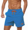 Ougelebo Badehose Herren Badeshorts Herren Kurz Männer Schnelltrocknend Kurze Schwimmhose Strandhose Swim Bade Shorts Man Navyblau L