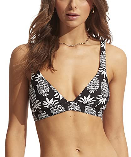 Seafolly Damen Feste Lange Tri-Bademode Bikini, Corsica Black, 40