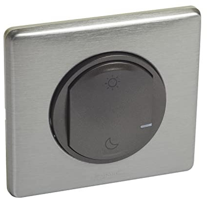 Commande sans Fil Lever/Coucher pour Contrôle Associé de Lumières, Volets Roulants, Prises Connectées - Installation Connectée Dooxie with Netatmo Complet - Finition Tungstène - 199187 - Legrand