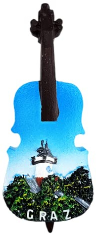 Graz Österreich Kühlschrankmagnet, Reise-Souvenir, Kühlschrankdekoration, 3D-Kühlschrank, Magnetaufkleber, handbemalt, Bastel-Kollektion
