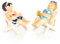Dekofiguren Urlauber-Paar, 2er Set: Mann & Frau Deko-Figur, Sommer, Meer, Strand & Urlaub, Maritime Dekoration Bad & Wohnzimmer, Maritimdeko Innen, Baddeko Maritim, Tischdeko Klein, 7 x 5 x 6,5 cm