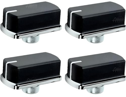 4x Oven Hob Cooker Knob Black Switch Compatible With Belling 444449571 083240904