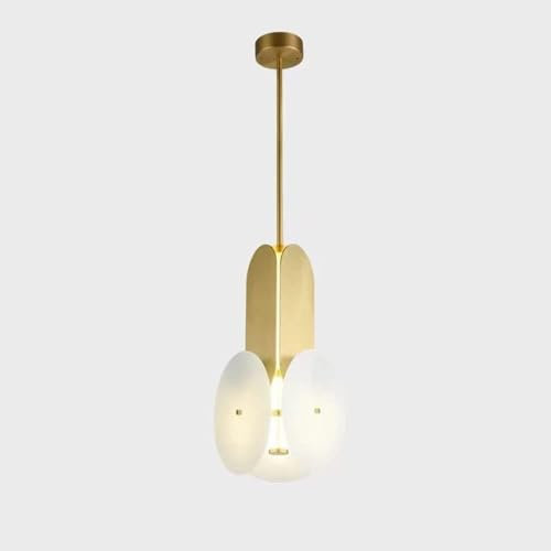 Hertl Lustre à abat-jour en verre, lanterne en verre soufflé à la main, lampe suspendue multicolore LED 14 W, plafonnier de décoration d'hôtel créatif, luminaire à économie d'énergie (Color : C)
