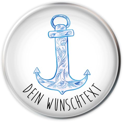 Mr. & Mrs. Panda Personalisierter Waschbecken Stöpsel Anker Blau - Personalisierte Geschenke, Personalisierter Stöpsel, Tiermotive, Wunschtext,