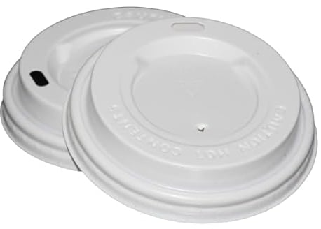 Inoverse 500 Stück Kaffeebecher To Go Deckel, Pappbecher Deckel - Ø 80 mm, Coffee To Go Deckel für Pappbecher, Weiß