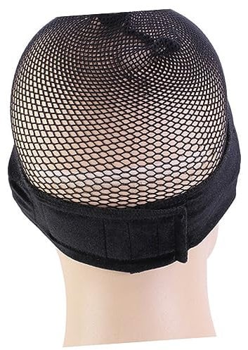 minkissy Adjustable Wig Headband Elastic Mesh Cover Hair Wig Accessories Black Short Hair