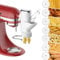 Gourmet - Pressa per impastatrice KitchenAid, per KitchenAid, con 7 piatti intercambiabili per pasta (spaghetti, bucatini, rigatoni, fusilli, maccheroni grandi/piccoli biscotti)