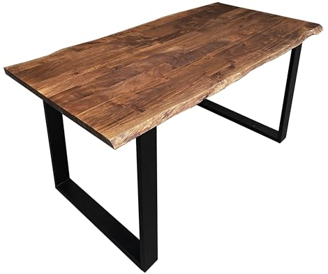 Dynamic24 Tisch 180x90 Akazie Nussbaum Küchentisch Esstisch Speisetisch Esszimmertisch