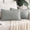 MIULEE Kissenbezug Kissen Dekorative Kissenbezüge Leinen-Optik Kissenhülle Moderne Sofakissen Dekokissen für Sofa Couch Wohnzimmer Schlafzimmer Büro 2er Set 40x60cm Hellgrau