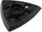 ECSiNG 1PC Dreieckiges Schleifbrett Kompatibel mit Bosch PDA 180 PDA 180E PDA 240E GDA 280E OE 2608000174 2608000211 2608000232 90x90x90mm Schleifplatte Schwarz