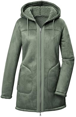 G.I.G.A. DX Damen Wendeparka/Parka in Wildlederoptik mit Kapuze GW 63 WMN PRK, dunkelmint, 40, 42387-000