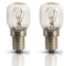 Bell Lighting Oven Lamp 15W (Pack of 2), SES Dimmable Bulb Warm White, 2700K - Oven Light Bulb 300 Degree Heat Resistant, 240V 85 Lumens - Small Edison Screw Clear, Microwave/Oven Rated Light Bulbs