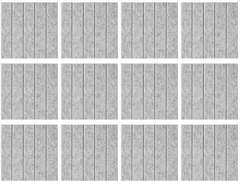 XINgjyxzk Lot de 12 panneaux muraux en mousse acoustique ignifuges avec structure en polyester pour jardins d'enfants et théâtres