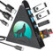 Hub vertical USB C multipuerto, concentrador HDMI USB C 8 en 1 con 4K, carga de suministro de energía de 100 W, 5 Gbps 3 USB-A, USB-C 3.0, lector de tarjetas SD/TF, adaptador multipuerto RGB Wolf para