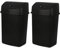 Jolie Max Set of 2 35L Large Swing Top Kitchen Bins – Durable Plastic Dustbins with Flip Top Lid, Easy to Clean, Ideal for Home & Office Waste Management. (BLACK)