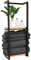 Vonia Handtuchhalter - Badezimmerregal - Handtuchhalter Badezimmer (Schwarz/Holz)