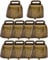 KGDUYC 10 Stück Mini Kuhglocke Vintage Eisenglocke Ziegenglocke Metall Haustier Glocken Haustier Halsband Bauernhof Tierglocke für Rinder Kuh Pferd Schafe, Bronze
