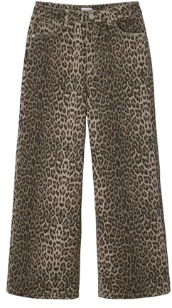 JONEN Weite Mädchen Hose mit Leoprint