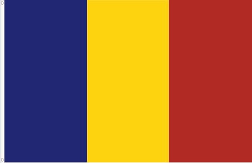 BANDIERA DELLA ROMANIA (DRAPELUL ROMÂNIEI) QUALITÀ RASO 120D. DIMENSIONE GRANDE 150X90 cm.