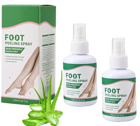 2 Stück Peele Foot Spray, Peele Instant Foot Peeling Spray, Exfoliating Foot Spray für den Sommer, Hydratisieren und nähren, Peeling Fuß Spray für den Sommer,120ml