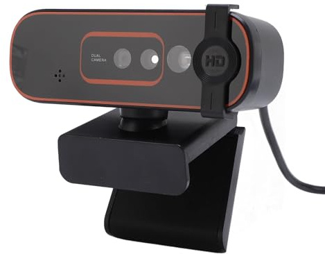Tosuny Webcam mit Wins Hello, 1080P 30fps Autofokus, USB Computer Webkamera mit Mikrofon und privater Abdeckung, Gesichtsverbesserung, für Live Streams und Online Unterricht