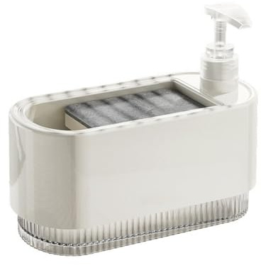 Modern Kitchen Dispenser for Detergent Hygienic Leak Pumps Sponge Holder Food Grade Bottle Easy Press Dishwashing Dispenser