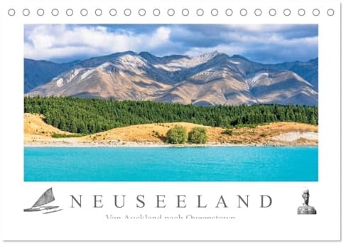 Neuseeland - Von Auckland nach Queenstown (Tischkalender 2026 DIN A5 quer), CALVENDO Monatskalender: Traumhafte Landschaften vom schönsten Ende der Welt. (CALVENDO Orte)