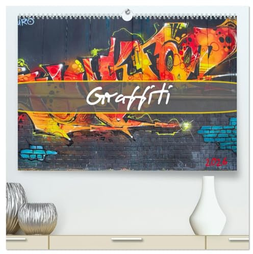 Graffiti (hochwertiger Premium Wandkalender 2026 DIN A2 quer), Kunstdruck in Hochglanz: Schillernde bunte Farben und originelle Bilder zeichnen die ... aus der Dresdner-Neustadt. (CALVENDO Orte)
