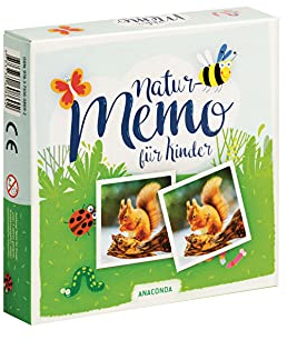 Natur Memo-Spiel für Kinder: Memo-Spiel mit 40 Spielkarten im Spielkarton